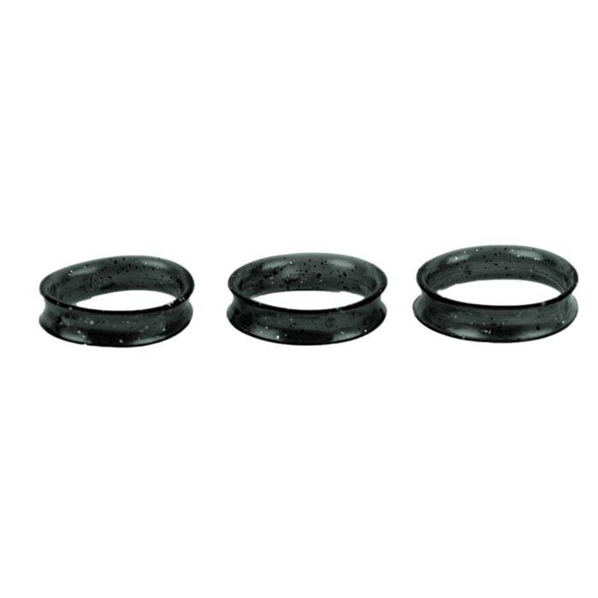 Finger Ring 21 mm Black Fine Glitter Scissor rings 2 Pcs, Show 