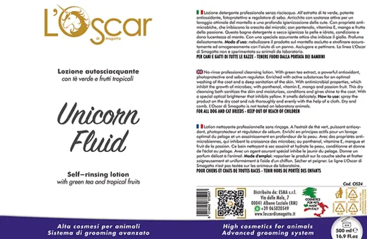 Unicorn Fluid - Selvskylende lotion bottle 500 ml, L'Oscar