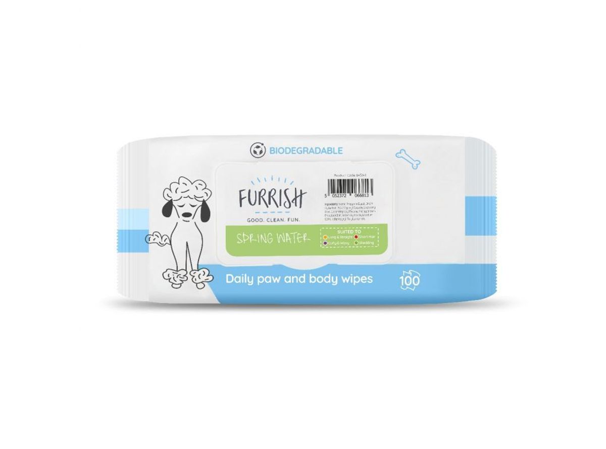Daily Bath Wipes 100Pck- Spring Water, Furrish